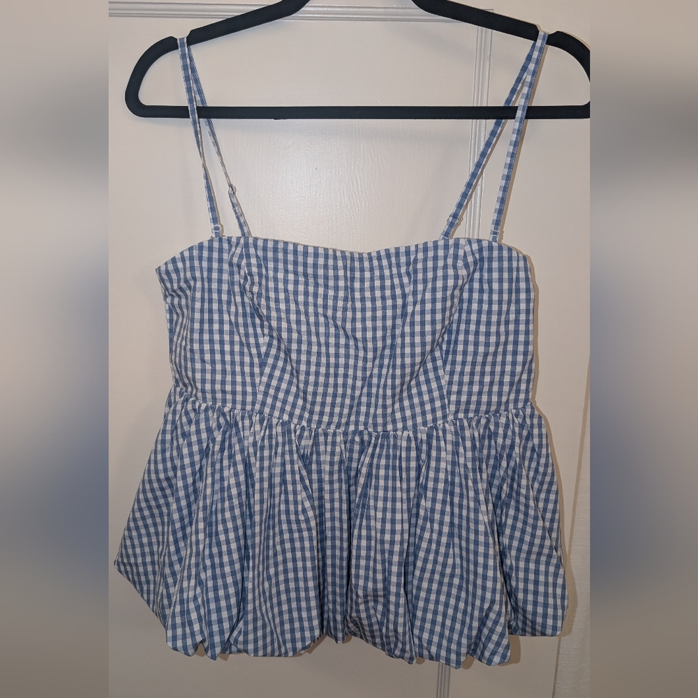Abercrombie & Fitch Blue Checkered Camisole